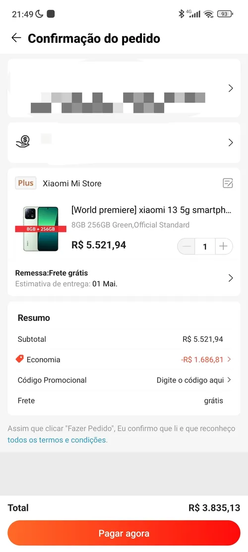 Imagem na descrição da promoção