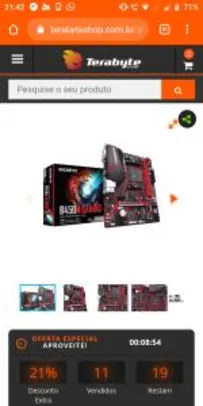 Placa Mãe Gigabyte B450M Gaming, Chipset B450, AMD AM4, mATX, DDR4