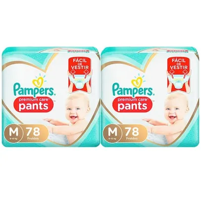 Fralda Pampers Pants Premium Care M - 156 Unidades