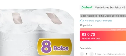 Imagem na descrição da promoção