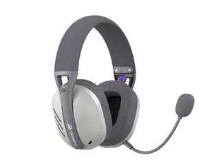 Fone de Ouvido Headset Gamer Havit Fuxi-H3 Gray, Com Fio e Sem Fio, Wireless 2,4GHz, Bluetooth, Cabo USB-C, Cabo 3,5mm. Surround, Baixa Latência