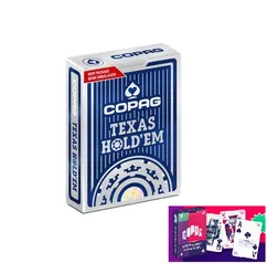 [Frete Sedex Gratis] BARALHO DE POKER TEXAS HOLD’EM AZUL + Baralho Copag Comemorativo Dia do Baralho 2020 | R$27