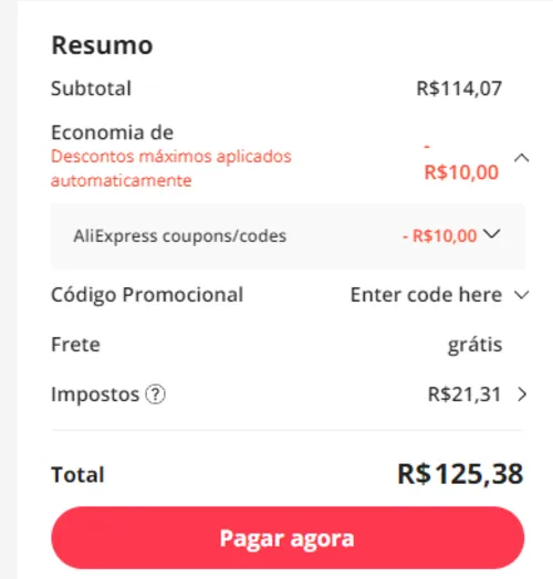 Imagem na descrição da promoção