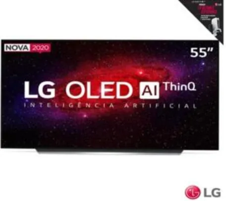 Smart TV LG 55" Oled Inteligência Artificial ThinQAI Alexa Google Smart Magic OLED55CX | R$5199