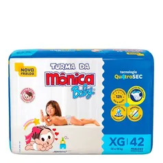 Fralda Descartável Turma da Mônica Baby XG 42 Unidades