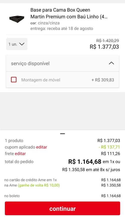 Imagem na descrição da promoção