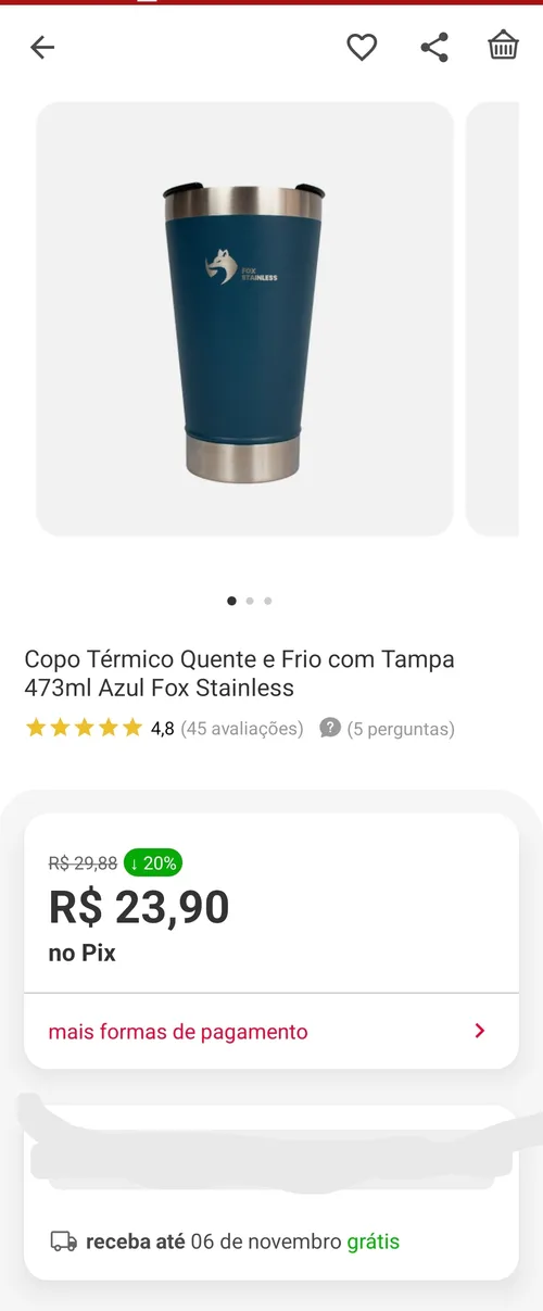 Imagem na descrição da promoção