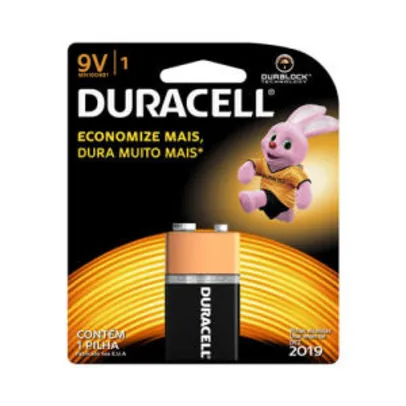 Bateria Duracell Alcalina 9 Volts  -R$9