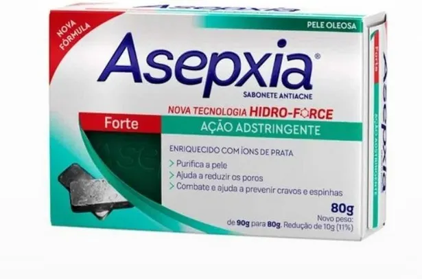 Sabonete Asepxia Fórmula Forte - 85g | R$4,69