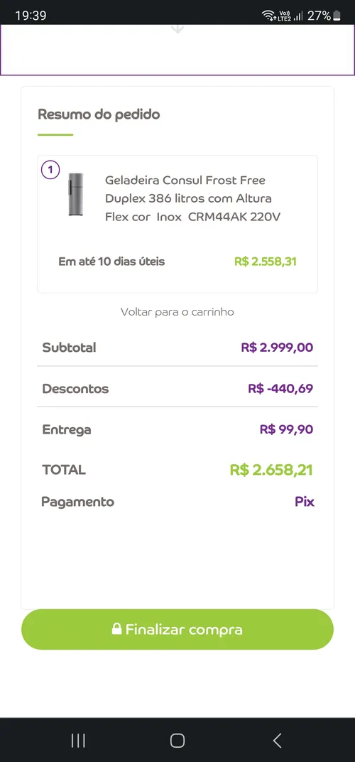 Imagem na descrição da promoção