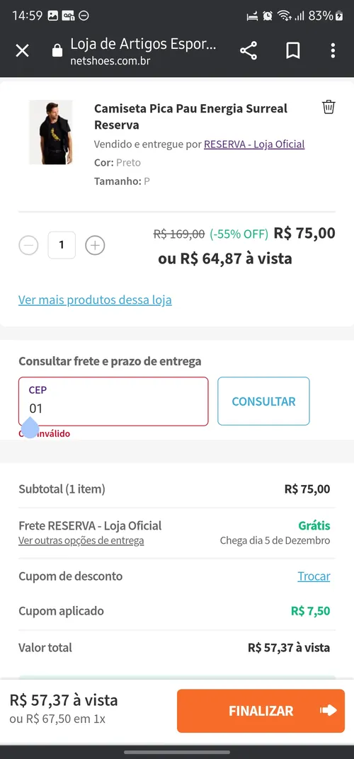 Imagem na descrição da promoção