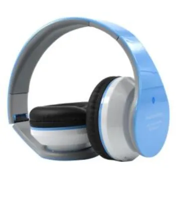 Fone Ouvido Sem Fio B01 Bluetooth - Azul e Branco - R$26