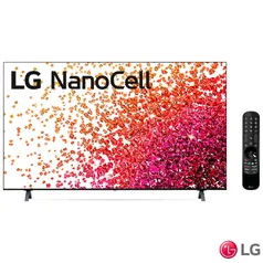 Smart TV 4K LG NanoCell 55" com Inteligência Artificial, ThinQ AI, Smart Magic e Wi-Fi - 55NANO75SPA