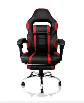 Cadeira Gamer Concórdia Ac-8069 Reclinável Com Detalhes Em Vermelho