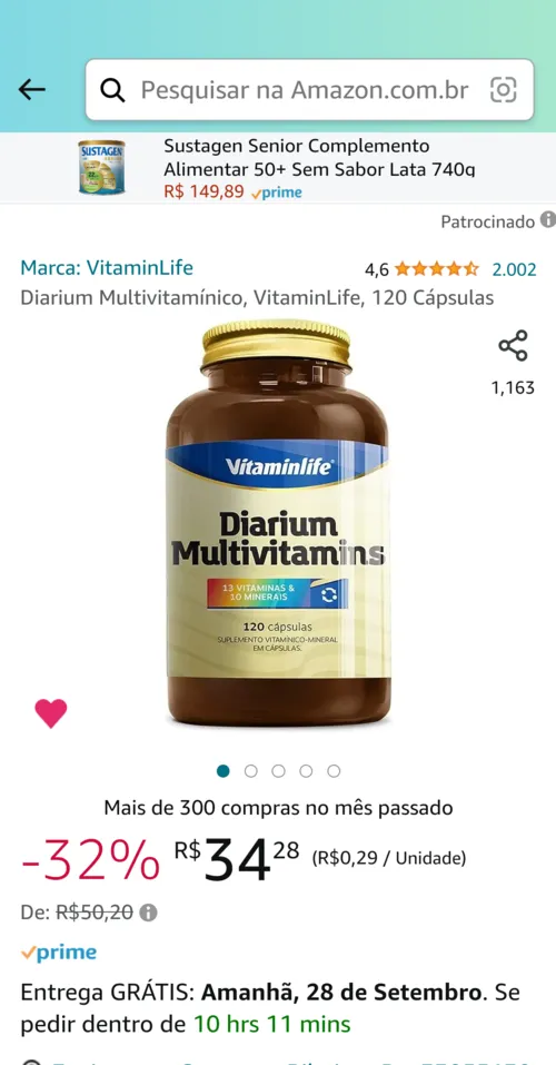 Imagem na descrição da promoção