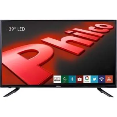 [Americanas] TV LED 39'' Philco PH39U21DSGW HD com Função Smart Conversor Digital 3 HDMI 1 USB Wi-Fi 60Hz  por R$ 1295