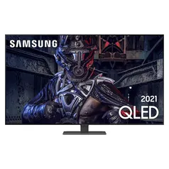 Smart TV Samsung 50 Polegadas 4K QLED, HDMI, USB, Modo Game, Processador IA, Pontos Quânticos, Alexa Google Assistant, Preto - QN50Q80AAGXZD