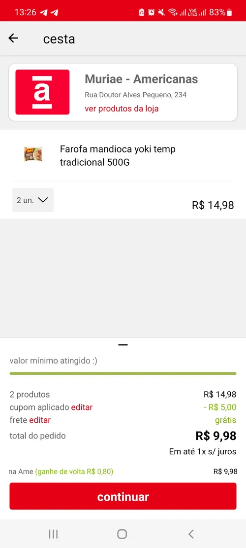 Imagem na descrição da promoção