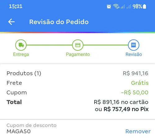 Imagem na descrição da promoção