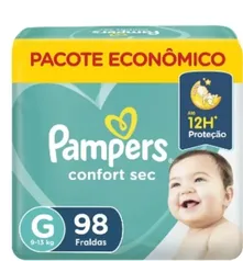 [Leve 3 R$ 99] Fralda Pampers Confort Sec G 98 unidades