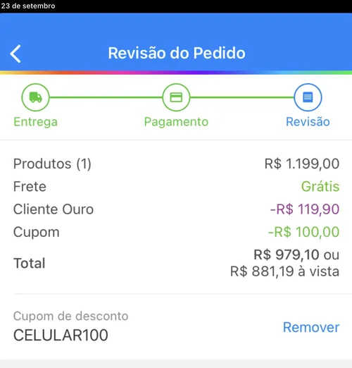 Imagem na descrição da promoção