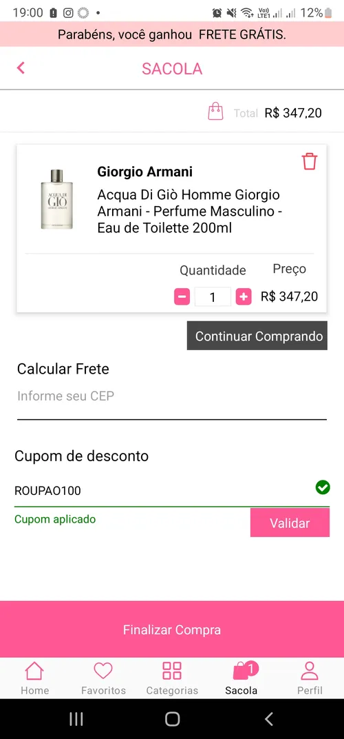 Imagem na descrição da promoção