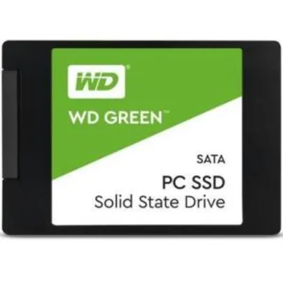 SSD WD Green, 480GB, SATA, Leitura 545MB/s, Gravação 430MB/s - WDS480G2G0A | R$ 340