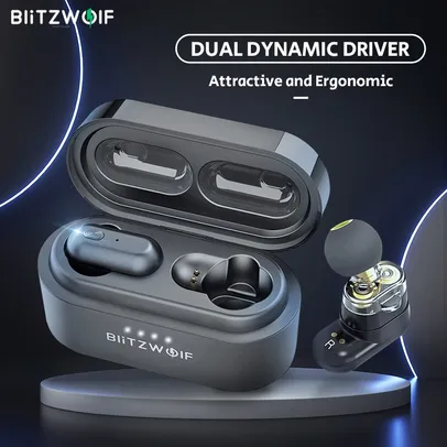 Fone de ouvido Blitzwolf BW FYE7 TWS Bluetooth 5.0 Esporte intra auricular