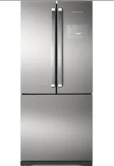 Geladeira Brastemp Frost Free Side Inverse 540 litros cor Inox com Ice Maker - BRO80AK