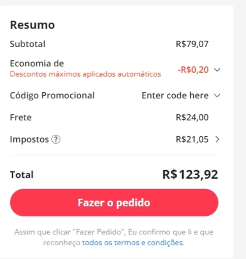 Imagem na descrição da promoção