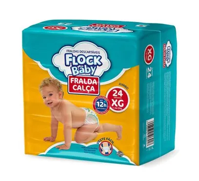 Product photo Fralda Flock Baby Calça Xg 24 Unidades