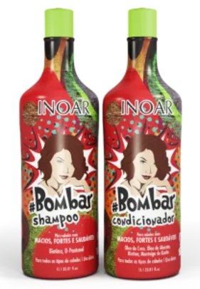 Kit Inoar Bombar Shampoo 1000ml + Condicionador 1000ml - R$29,90