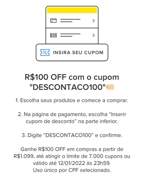 Imagem na descrição da promoção