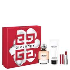 Conjunto L'Interdit Givenchy Feminino - edp 80ml + Loção Hidratante 75ml + Mini Batom Le Rouge Deep 