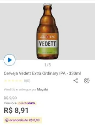 (Cliente Ouro) Cerveja Vedett Extra Ordinay Ipa - 330ml - R$8,91