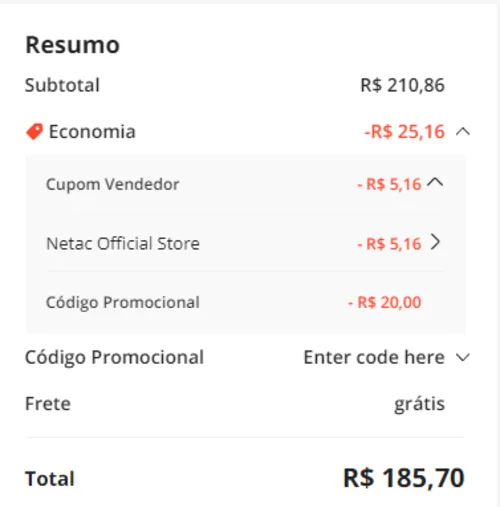 Imagem na descrição da promoção