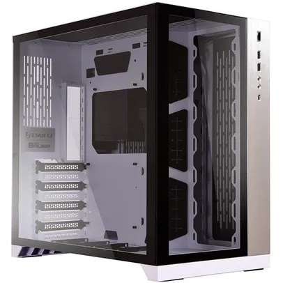 Gabinete Gamer Lian Li Dynamic, Mid Tower, Vidro Temperado, White, Sem Fonte, Sem Fan, PC-O11DX