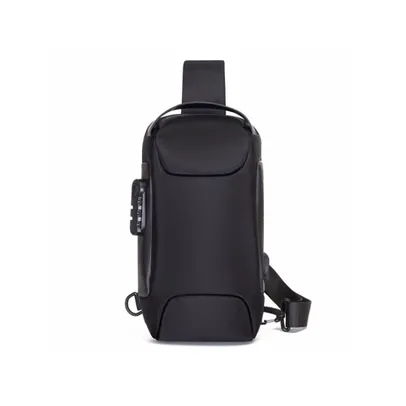 Bolsa de Peito Mochila Transversal Masculina Pequena USB EMK23