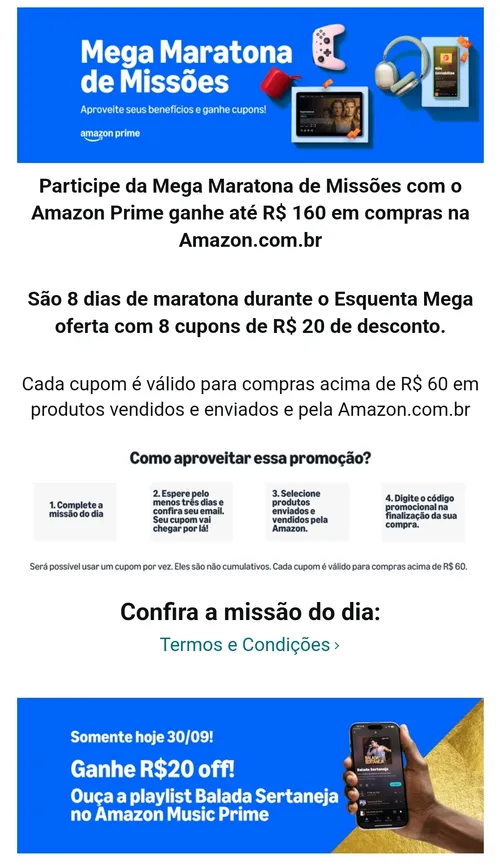 Imagem na descrição da promoção