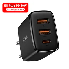 Carregador PD 30W 2Usb A + 1 UsbC Baseus 