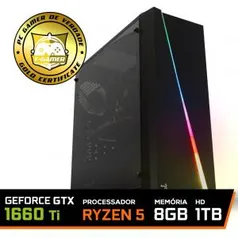 Pc Gamer T-Commander LVL-3 Amd Ryzen 5 2600 / GEFORCE GTX 1660 Ti 6GB / DDR4 8Gb / HD 1TB / 500W