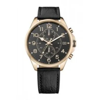 Relógio tommy hilfiger masculino couro marrom - 1791273 - R$552