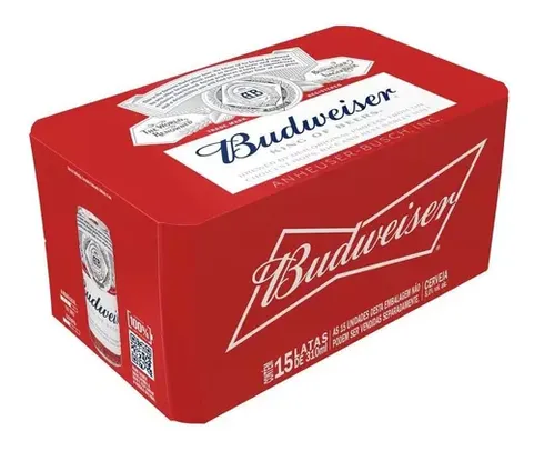 Cerveja Lager Lata Budweiser 310ml 15 Unidades