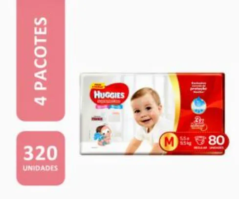 Kit de Fraldas Huggies Hiper Supreme Care M - 320 Unidades