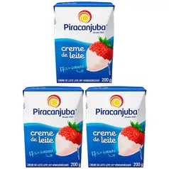 [VIP] Kit Creme de Leite UHT Piracanjuba 200g - 3 Unidades