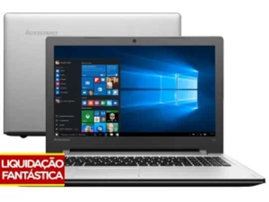 Notebook Lenovo Ideapad 300 Intel Core i5 - 6ª Geração 4GB 1TB LED 15,6" Windows 10 por R$ 1709