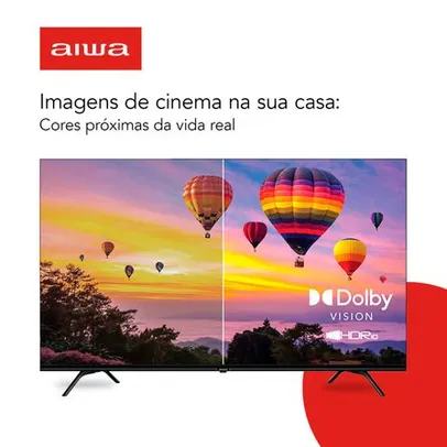 Smart Aiwa 55" Android, 4K, Borda Ultrafina, Dolby Vision & Atmos - AWS-55-BL-01-A