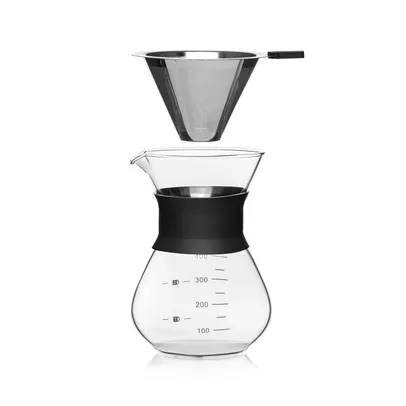 Cafeteira em Vidro com Filtro de Inox 400ml Up Home - UD273