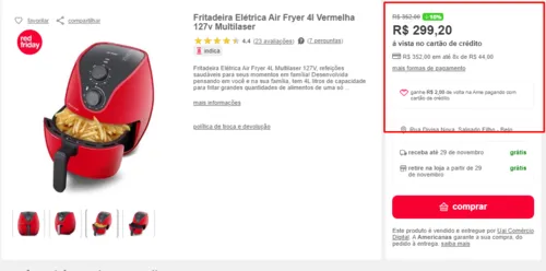 Imagem na descrição da promoção