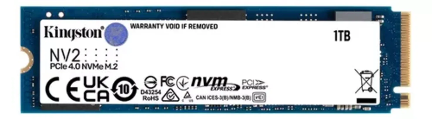 SSD M.2 Kingston Nv2 1tb Nvme 2280 Pci-e Gen 4.0 3500mb/s Snv2s/1000g